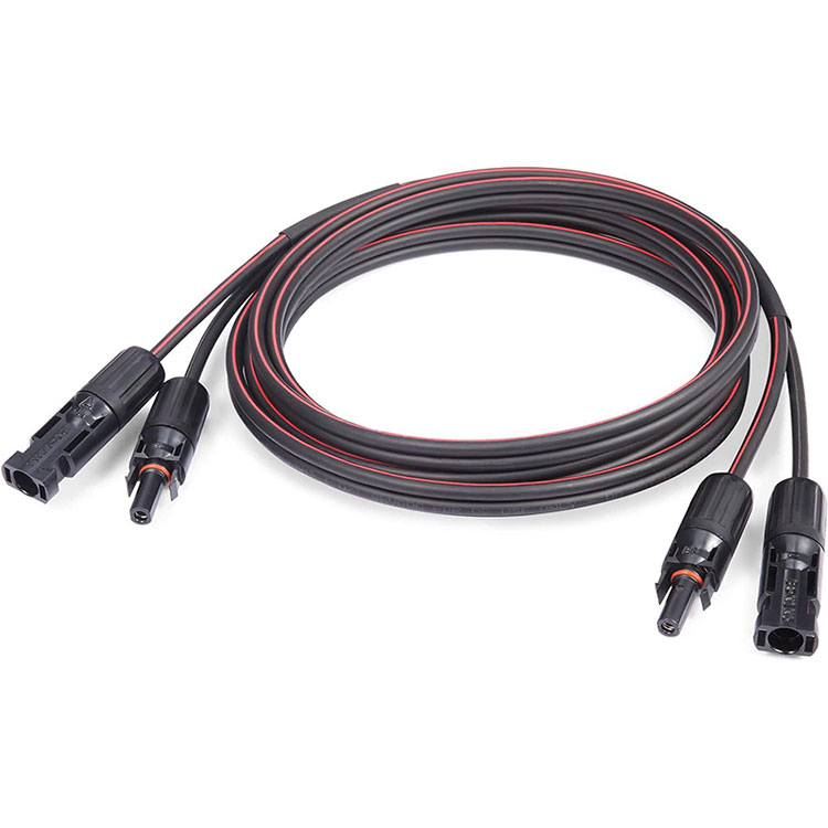 30 fod rød og sort tvillingkerne solcellekabel 10AWG
