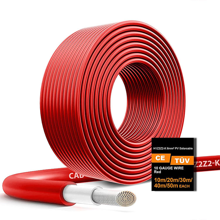 Lav ledermodstand 10AWG fotovoltaisk ledning 65FT Lav ledermodstand 10AWG fotovoltaisk ledning 65FT