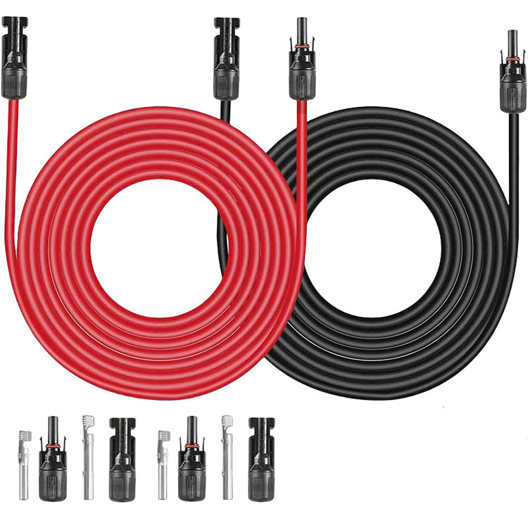 Solar forlængerkabel 30Ft 10AWG 6mm2 Solar Power Kabel ledning